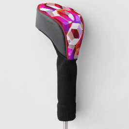 Viele Hexagons mit dunkelrotem Hintergrund Golf Headcover