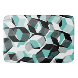 Viele Hexagons mit farblosen Teilen, auf leicht aq Badematte