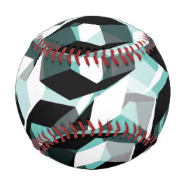 Viele Hexagons mit farblosen Teilen, auf leicht aq Baseball