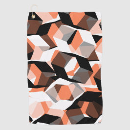 Viele Hexagons mit farblosen Teilen aus lachsfarbe Golfhandtuch