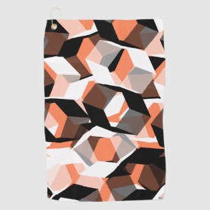 Viele Hexagons mit farblosen Teilen aus lachsfarbe Golfhandtuch
