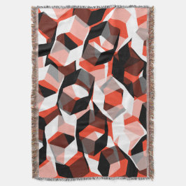 Viele Hexagons mit farblosen Teilen, in klarem Rot Decke