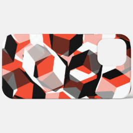 Viele Hexagons mit verfärbten Teilen in hellrot Case-Mate iPhone Hülle