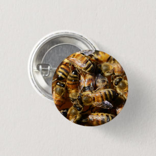 Viele Honigbienen Button