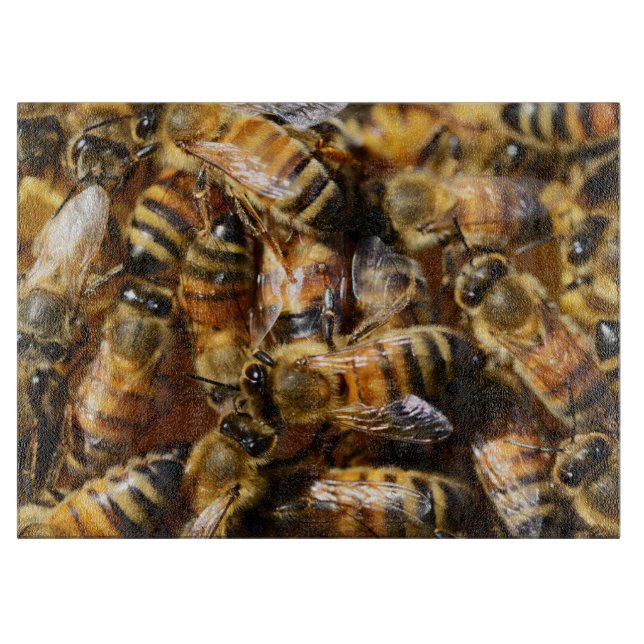 Viele Honigbienen Schneidebrett (Vorderseite)