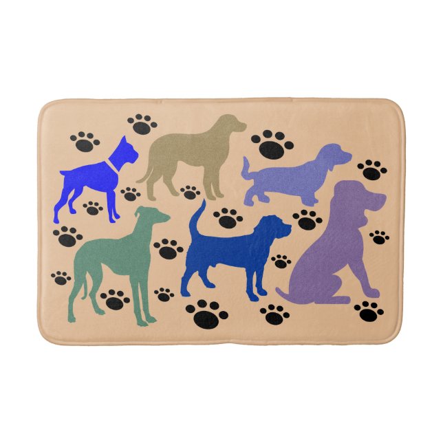 Viele Hunde baden Mat Badematte (Vorderseite)