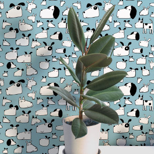 Viele Hunde Doodle Zeichnend Aquamarin Blue Tapete