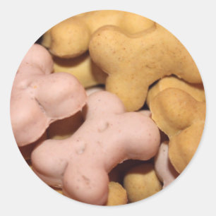 Viele Hunde Leckereien, Kekse, Knochen Runder Aufkleber