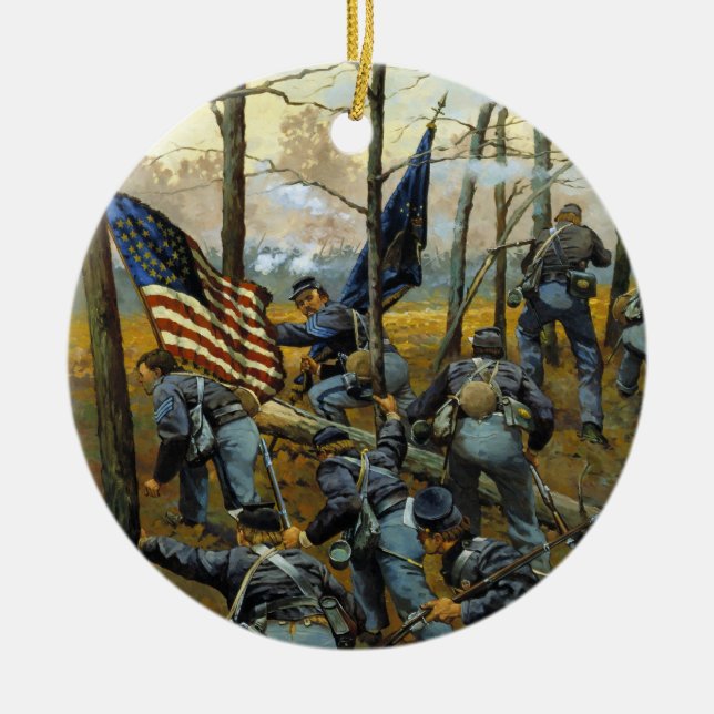 Viele Kämpfe heute von Keith Rocco Keramik Ornament (Vorne)