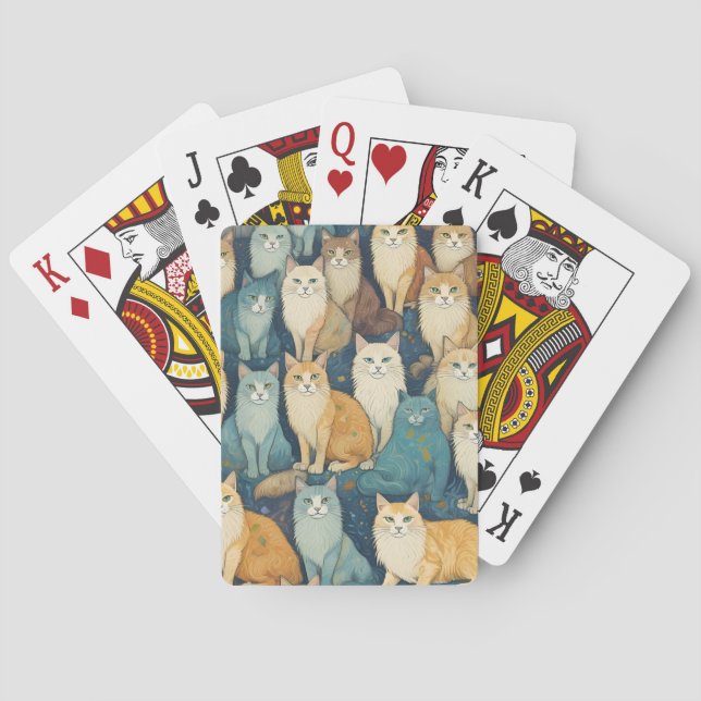 Viele Katzen Spielkarten (Rückseite)
