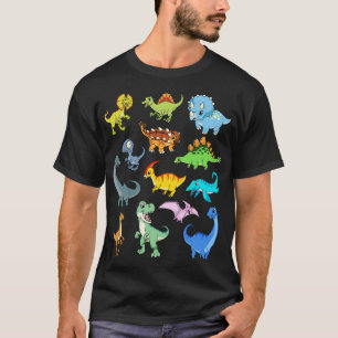Viele Kawaii-Dinosaurier T-Shirt