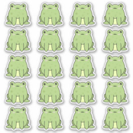 Viele Kawaii-Frösche Aufkleber