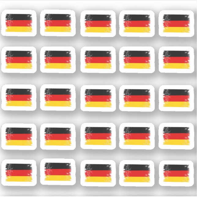 Viele kleine Deutschland Flaggen Aufkleber (Vorderseite)
