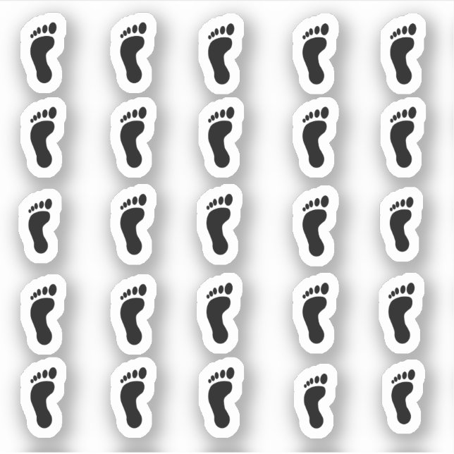 Viele kleine Füße Aufkleber (Vorderseite)
