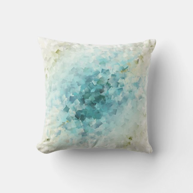 viele kleine graue und blaue Diamanten Kissen (Vorderseite)