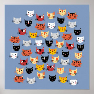 Viele kleine Katzen Poster
