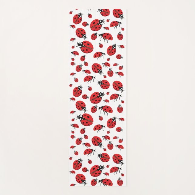 Viele Ladybugs Lucky Pattern Yogamatte (Vorderseite)