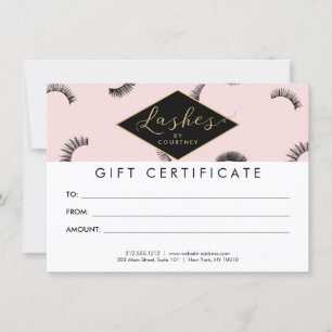 Viele Lashes Lash Salon Pink/Black Geschenkkarte