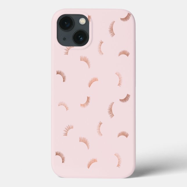 Viele Lashes Muster Pink/Rose Gold Case-Mate iPhone Hülle (Rückseite)