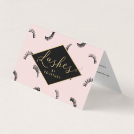 Viele Lashes Salon Pink/Black Aftercare Visitenkarten