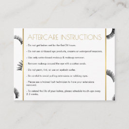Viele Lashes Salon White/Black Aftercare Card Visitenkarte