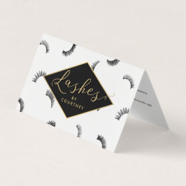 Viele Lashes Salon White/Black Aftercare Visitenkarten