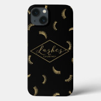 Viele Lashes Schwarz/Gold-Muster Personalisiert