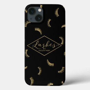 Viele Lashes Schwarz/Gold-Muster Personalisiert Case-Mate iPhone Hülle