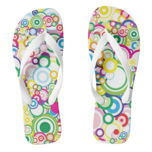 Viele lebendige Kreise Flip Flops