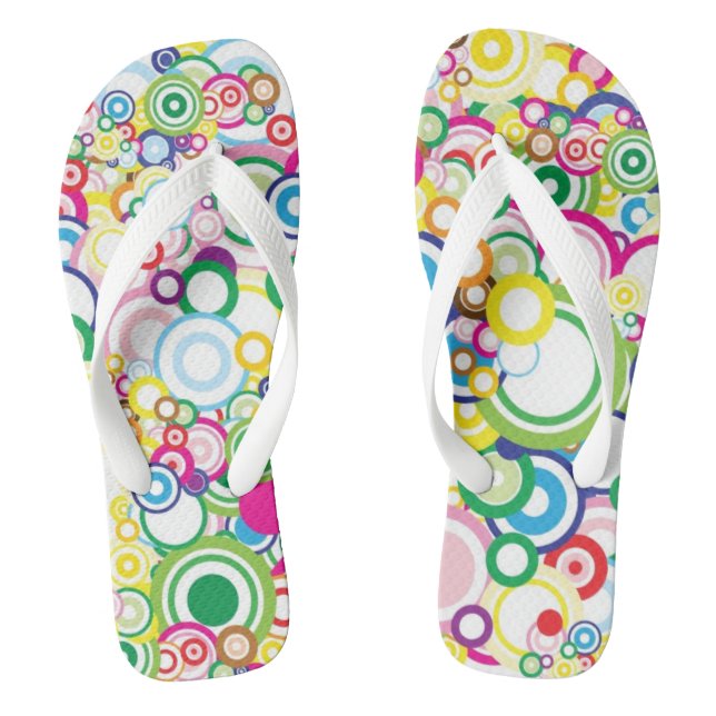 Viele lebendige Kreise Flip Flops (Fußbett)