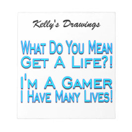 Viele Live Gamer Notizblock