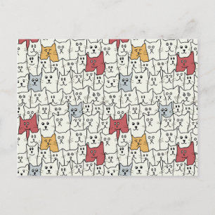 Viele lustige Katzen Postkarte
