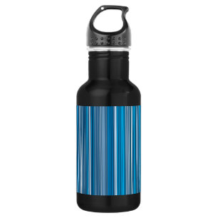 Viele mehrfarbige Streifen in blau Edelstahlflasche
