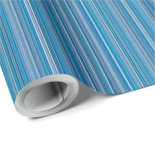 Viele mehrfarbige Streifen in blau... Geschenkpapier