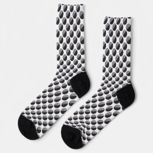 Viele Monde Schwarz-Weiß-Muster Socken