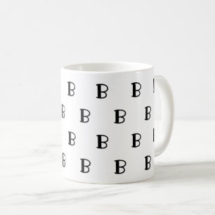 Viele Monogramme Benutzerdefiniertes fettgedruckte Kaffeetasse