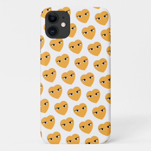 Viele Niedliche Herzen mit Augen auf Weiß Case-Mate iPhone Hülle (Rückseite)