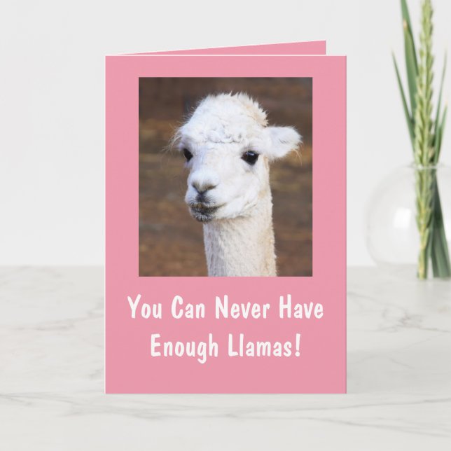 Viele Niedliche Llamas zum Geburtstag Karte (Vorderseite)