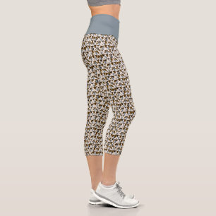 viele Parson Jack Russell Terrier Muster Capri Leggings