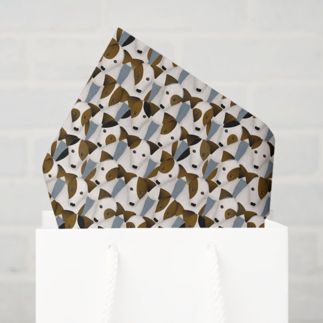 viele Parson Jack Russell Terriers Muster Seidenpapier (Geschenktüte)