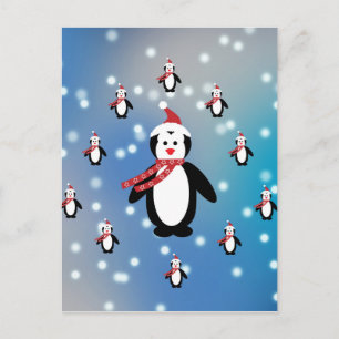 Viele Pinguine Postkarte