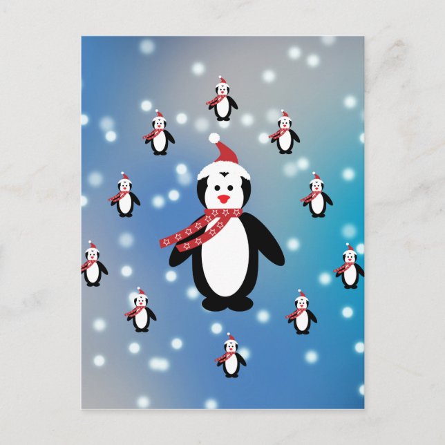Viele Pinguine Postkarte (Vorderseite)