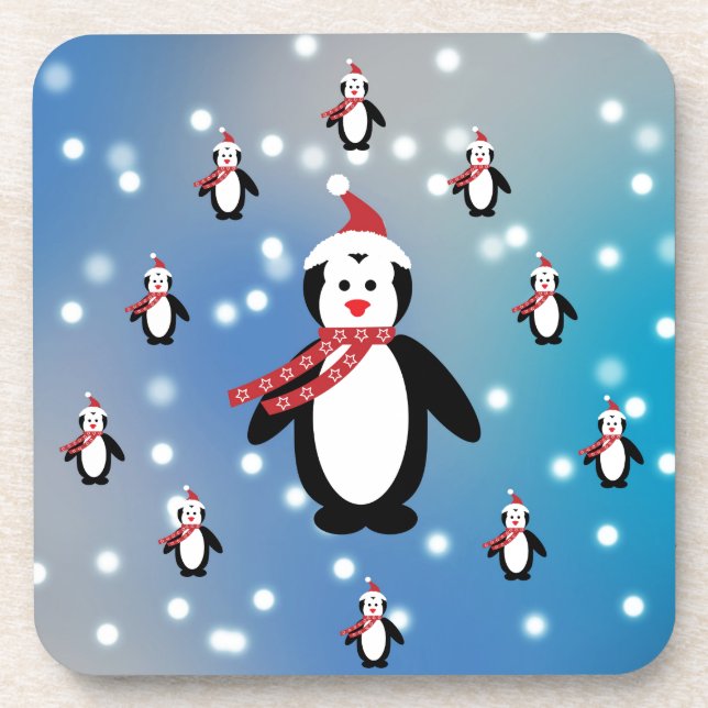 Viele Pinguine Untersetzer (Vorderseite)
