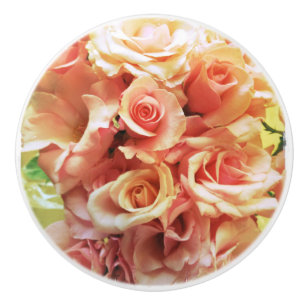Viele rosa Rosen Keramikknauf