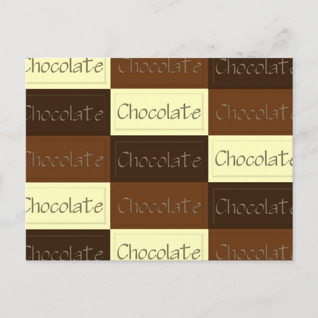 Viele Schokoladenrezeptkarten Postkarte (Vorderseite)