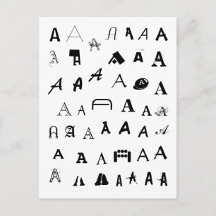 Viele Schriftart. Ihr Brief. Benutzerdefinierte Po Postkarte