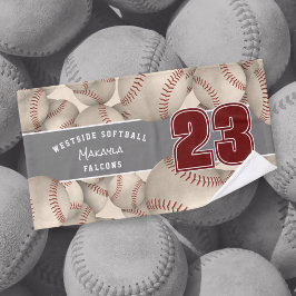 Viele Softballs Athleten Namen benutzerdefinierte  Handtuch