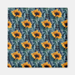 Viele sonnige Sonnenblumen...... Magnet