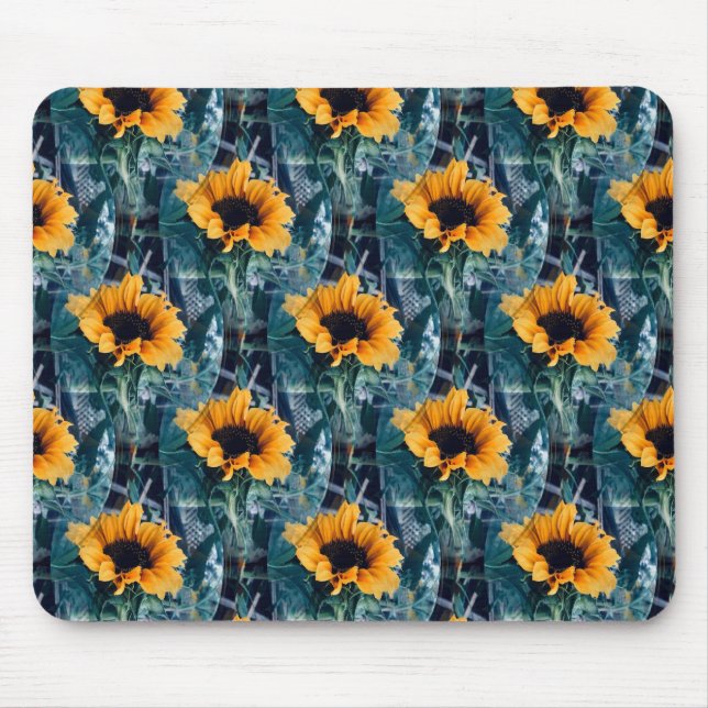 Viele sonnige Sonnenblumen.... Mousepad (Vorne)