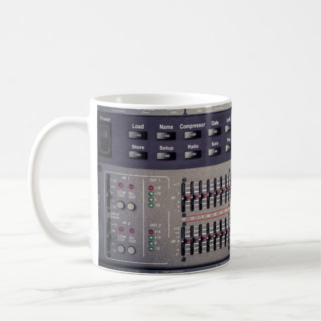 Viele Tasten Sound Mixer Studio Kaffeetasse (Links)